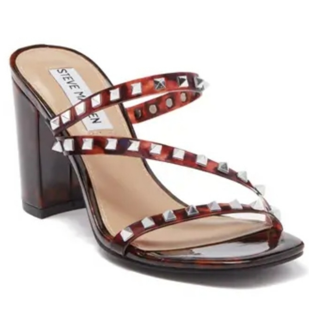 Steve Madden tortoise high heels sandals.